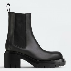 Bottega Veneta Lug Chelsea Boots In Black Calfskin Bottega Veneta Lug Chelsea Boots In Black Calfskin