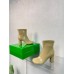Bottega Veneta Atomic Ankle Boots In Beige Lambskin Bottega Veneta Atomic Ankle Boots In Beige Lambskin