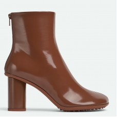 Bottega Veneta Atomic Ankle Boots In Brown Lambskin Bottega Veneta Atomic Ankle Boots In Brown Lambskin
