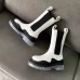 Bottega Veneta BV Tire Chelsea Boots In White Calfskin Bottega Veneta BV Tire Chelsea Boots In White Calfskin
