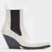 Bottega Veneta BV Lean Chelsea Boots In White Calfskin Bottega Veneta BV Lean Chelsea Boots In White Calfskin