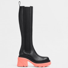 Bottega Veneta Flash Knee-high Boots with Pink Outsole Bottega Veneta Flash Knee-high Boots with Pink Outsole