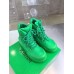 Bottega Veneta Puddle Bomber Ankle Boots In Green Fabric Bottega Veneta Puddle Bomber Ankle Boots In Green Fabric