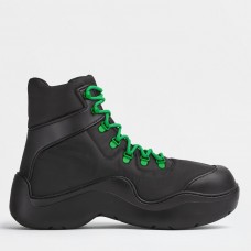 Bottega Veneta Puddle Bomber Ankle Boots In Black Fabric Bottega Veneta Puddle Bomber Ankle Boots In Black Fabric