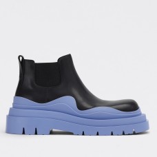 Bottega Veneta BV Tire Ankle Boots with Blue Outsole Bottega Veneta BV Tire Ankle Boots with Blue Outsole