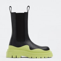 Bottega Veneta BV Tire Chelsea Boots with Yellow Outsole Bottega Veneta BV Tire Chelsea Boots with Yellow Outsole