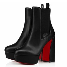 Christian Louboutin Movidastic 130mm Ankle Boot In Black Calfskin Christian Louboutin Movidastic 130mm Ankle Boot In Black Calfskin
