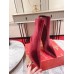 Christian Louboutin Lipbooty 100mm Ankle Boot In Red Velvet