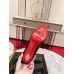 Christian Louboutin Lipbooty 100mm Ankle Boot In Red Velvet