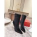 Christian Louboutin Lipbooty 100mm Ankle Boot In Black Velvet