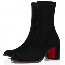Christian Louboutin Stretchadoxa 70MM Ankle Boots in Black Suede Christian Louboutin Stretchadoxa 70MM Ankle Boots in Black Suede