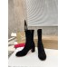 Christian Louboutin Stretchadoxa 70MM Ankle Boots in Black Suede Christian Louboutin Stretchadoxa 70MM Ankle Boots in Black Suede