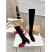 Christian Louboutin Stretchadoxa Botta Alta 70MM Boots in Black Suede
