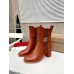 Christian Louboutin CL Chelsea Ankle Boots 70MM in Brown Leather Christian Louboutin CL Chelsea Ankle Boots 70MM in Brown Leather