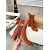 Christian Louboutin CL Chelsea Ankle Boots 70MM in Brown Leather Christian Louboutin CL Chelsea Ankle Boots 70MM in Brown Leather