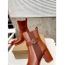 Christian Louboutin CL Chelsea Ankle Boots 70MM in Brown Leather Christian Louboutin CL Chelsea Ankle Boots 70MM in Brown Leather