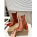 Christian Louboutin CL Chelsea Ankle Boots 70MM in Brown Leather Christian Louboutin CL Chelsea Ankle Boots 70MM in Brown Leather