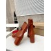 Christian Louboutin CL Chelsea Ankle Boots 70MM in Brown Leather Christian Louboutin CL Chelsea Ankle Boots 70MM in Brown Leather
