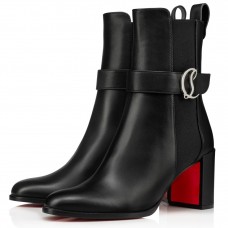 Christian Louboutin CL Chelsea Ankle Boots 70MM in Black Leather Christian Louboutin CL Chelsea Ankle Boots 70MM in Black Leather