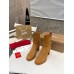 Christian Louboutin CL Chelsea Ankle Boots 70MM in Brown Suede Christian Louboutin CL Chelsea Ankle Boots 70MM in Brown Suede