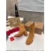 Christian Louboutin CL Chelsea Ankle Boots 70MM in Brown Suede Christian Louboutin CL Chelsea Ankle Boots 70MM in Brown Suede