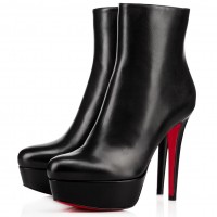 Christian Louboutin Bianca Ankle Boots 120mm in Black Lambskin Christian Louboutin Bianca Ankle Boots 120mm in Black Lambskin