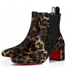 Christian Louboutin Turelastic 55mm Ankle Boots with Leopard Print Christian Louboutin Turelastic 55mm Ankle Boots with Leopard Print