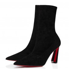 Christian Louboutin Condora Stretch 100mm Boots in Black Suede Leather Christian Louboutin Condora Stretch 100mm Boots in Black Suede Leather