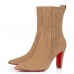 Christian Louboutin Santigag 85mm Boots in Brown Suede Leather