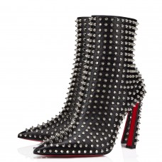 Christian Louboutin Condora Spikes 100mm Boots in Black Lambskin Christian Louboutin Condora Spikes 100mm Boots in Black Lambskin