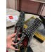 Christian Louboutin Condora Spikes 100mm Boots in Black Lambskin