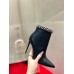 Christian Louboutin Booty Chain Boots 100 In Black Leather