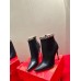 Christian Louboutin Booty Chain Boots 100 In Black Leather