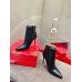 Christian Louboutin Booty Chain Boots 100 In Black Leather