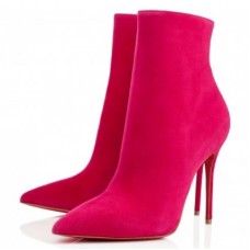 Christian Louboutin So Kate Booty 100MM In Red Suede Christian Louboutin So Kate Booty 100MM In Red Suede
