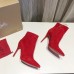 Christian Louboutin So Kate Booty 100MM In Red Suede Christian Louboutin So Kate Booty 100MM In Red Suede
