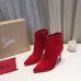 Christian Louboutin So Kate Booty 100MM In Red Suede Christian Louboutin So Kate Booty 100MM In Red Suede