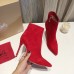 Christian Louboutin So Kate Booty 100MM In Red Suede Christian Louboutin So Kate Booty 100MM In Red Suede