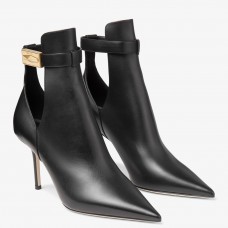 Jimmy Choo Nell Ankle Boots 85mm in Black Leather Jimmy Choo Nell Ankle Boots 85mm in Black Leather