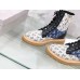 Jimmy Choo Cora Flat Combat Boots In Monogram Jacquard Jimmy Choo Cora Flat Combat Boots In Monogram Jacquard