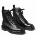 Jimmy Choo Cora Flat Combat Boots In Black Leather Jimmy Choo Cora Flat Combat Boots In Black Leather