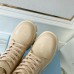 Prada Monolith Boots in Beige Leather and Nylon Fabric Prada Monolith Boots in Beige Leather and Nylon Fabric