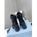 Prada Ankle Boots in Black Brushed Leather and Nylon Prada Ankle Boots in Black Brushed Leather and Nylon