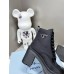 Prada Ankle Boots in Black Brushed Leather and Nylon Prada Ankle Boots in Black Brushed Leather and Nylon
