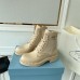 Prada Ankle Boots in Beige Brushed Leather and Re-Nylon Prada Ankle Boots in Beige Brushed Leather and Re-Nylon