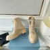 Prada Ankle Boots in Beige Brushed Leather and Re-Nylon Prada Ankle Boots in Beige Brushed Leather and Re-Nylon
