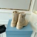 Prada Ankle Boots in Beige Brushed Leather and Re-Nylon Prada Ankle Boots in Beige Brushed Leather and Re-Nylon