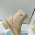 Prada Ankle Boots in Beige Brushed Leather and Re-Nylon Prada Ankle Boots in Beige Brushed Leather and Re-Nylon