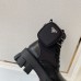 Prada Monolith Boots in Black Leather and Nylon Fabric Prada Monolith Boots in Black Leather and Nylon Fabric