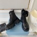 Prada Monolith Boots in Black Leather and Nylon Fabric Prada Monolith Boots in Black Leather and Nylon Fabric